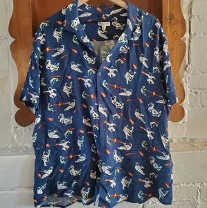 Camp Collar Shirt with Astronauts